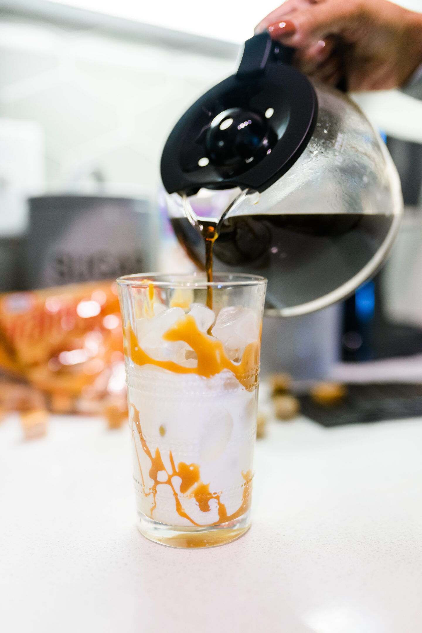 Iced Coffee with Caramel Drizzle Recipe