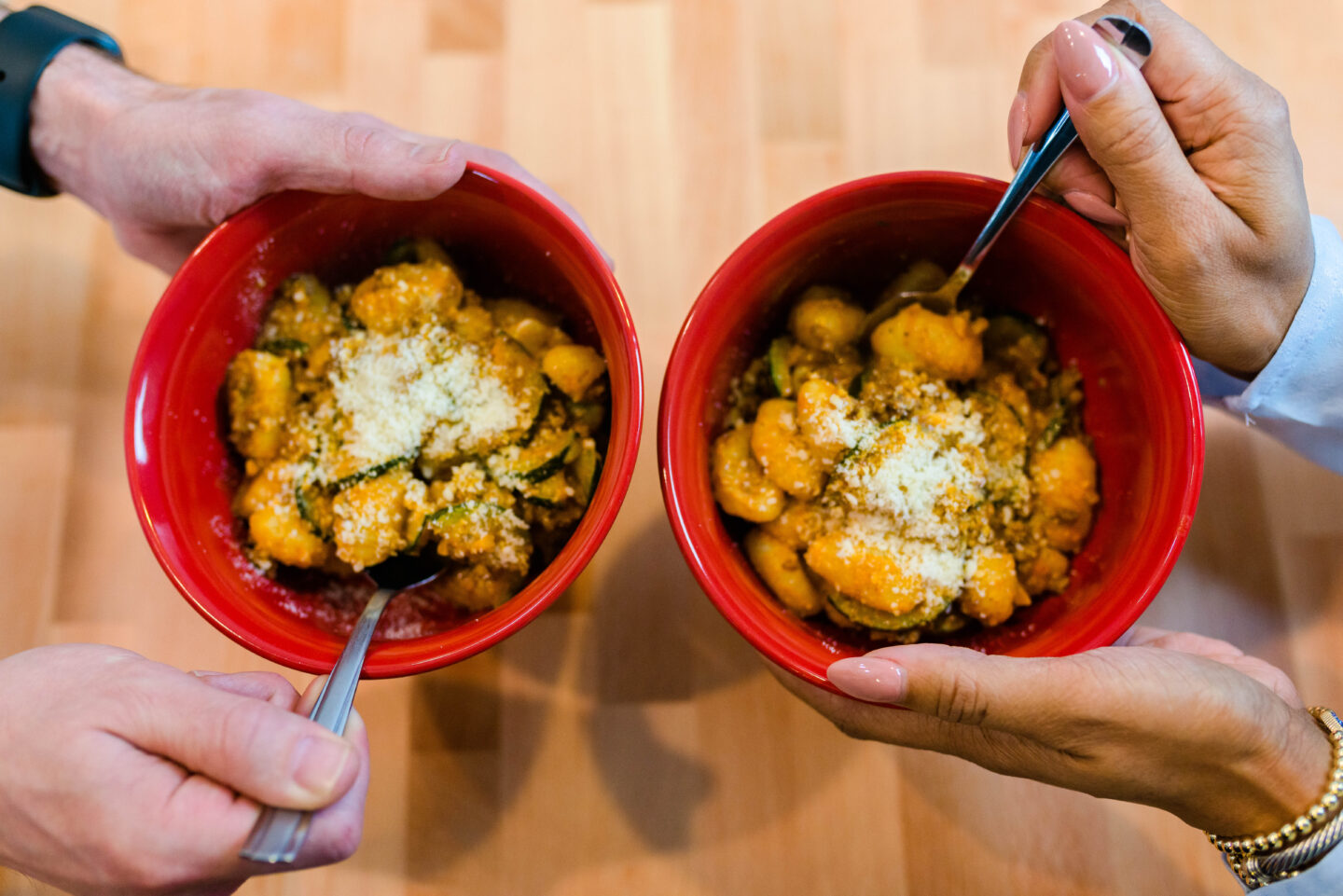 recipe for Calabrian Beef & Gnocchi with Zucchini and Romano Cheese