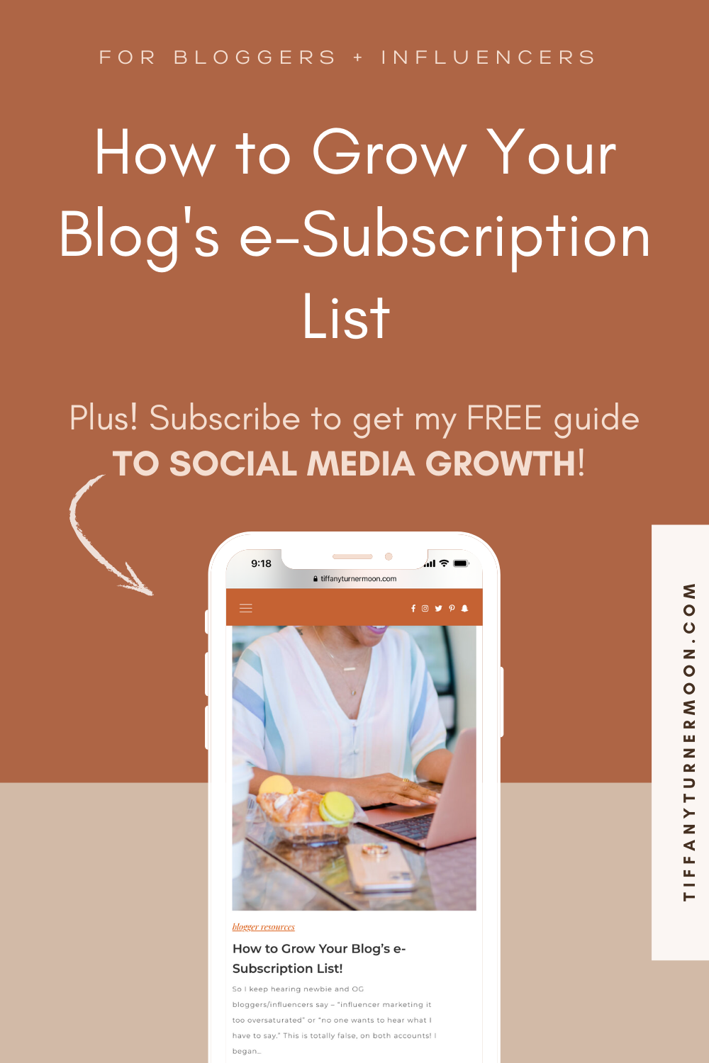 collage of woman working and text How to Grow Your Blog’s e-Subscription List