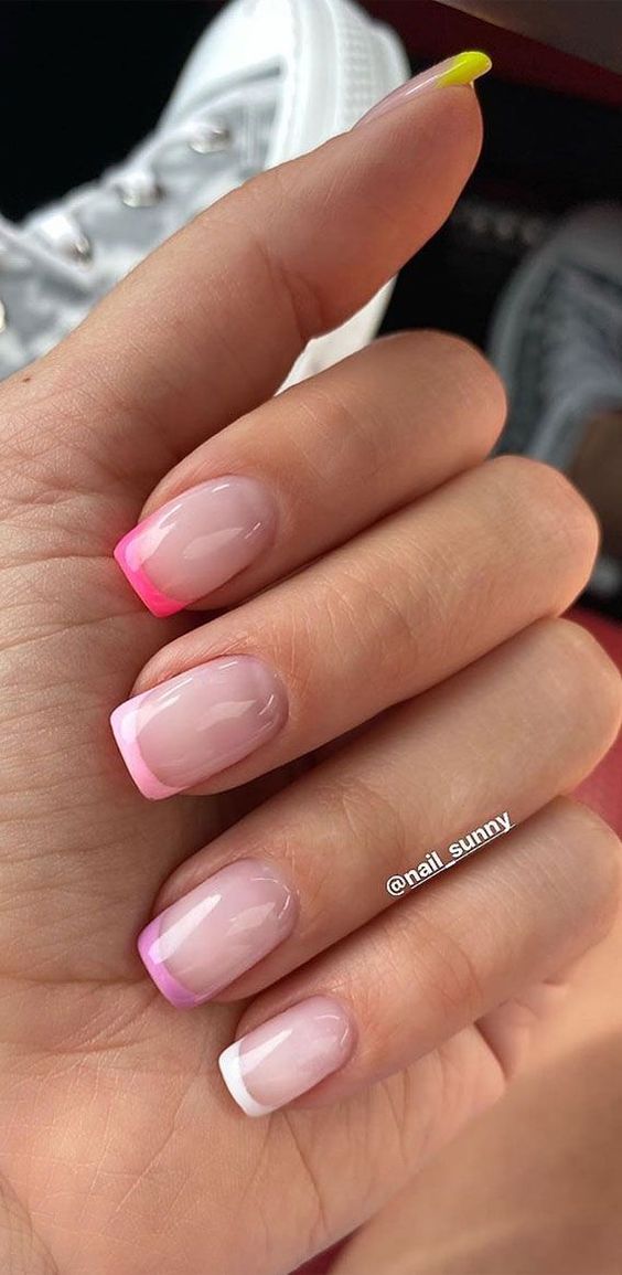 woman's Nail Trends in 2021 with pink polish